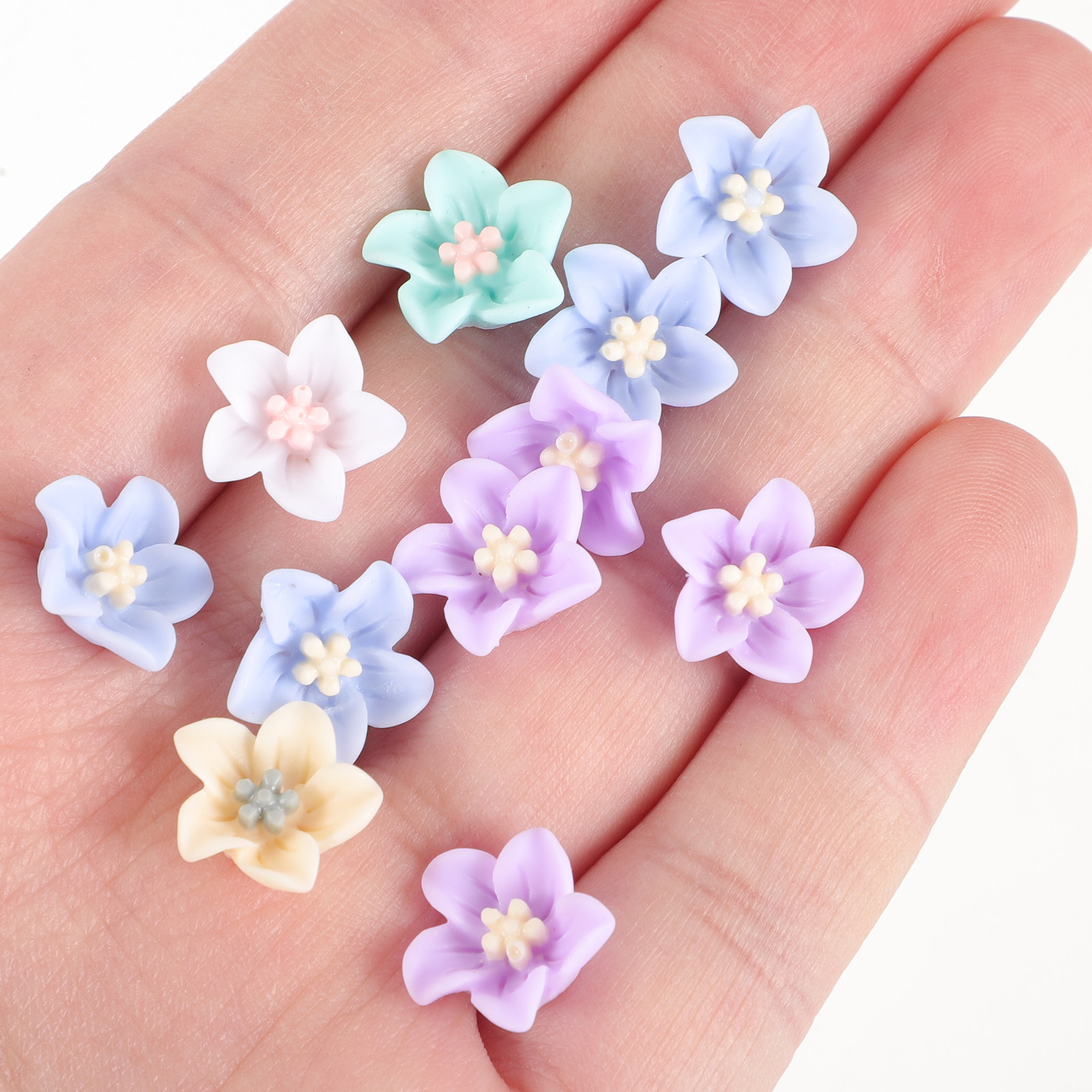Resin Crafts Diy - 200Pcs Tiny Flower Resin Charms Delicate