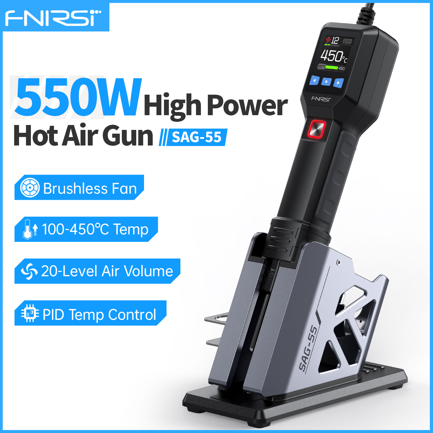 FNIRSI SAG-55 Micro Hot Air Gu - Heat Gun Small review and price