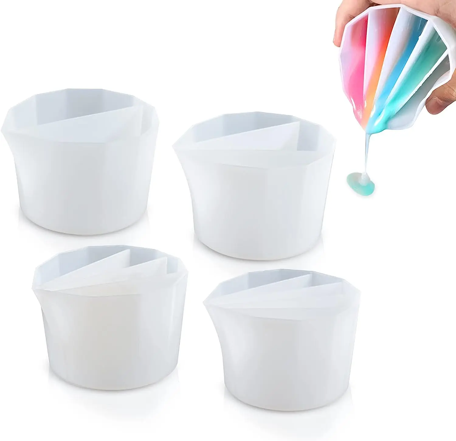 Split Cup For Paint Pouring,Re - Mixing Cup Silicone review and price