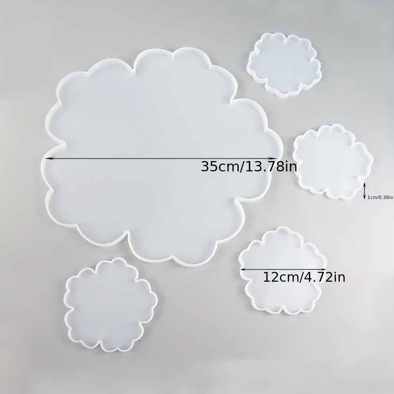 5pcs Mirror Large Flower Small - Serving Tray Mold review and price
