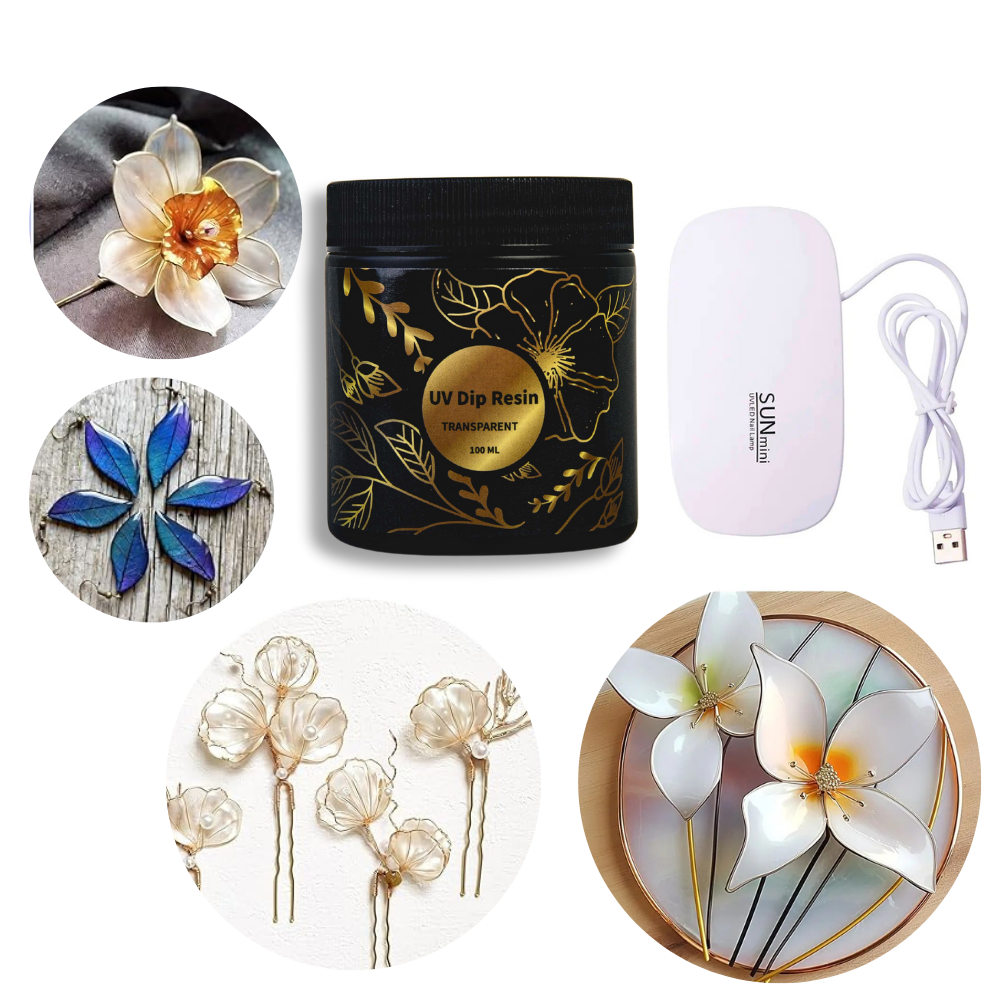 UV DIP Resin Glue Set 50/100ml - Resin Jewelry Kit review and price