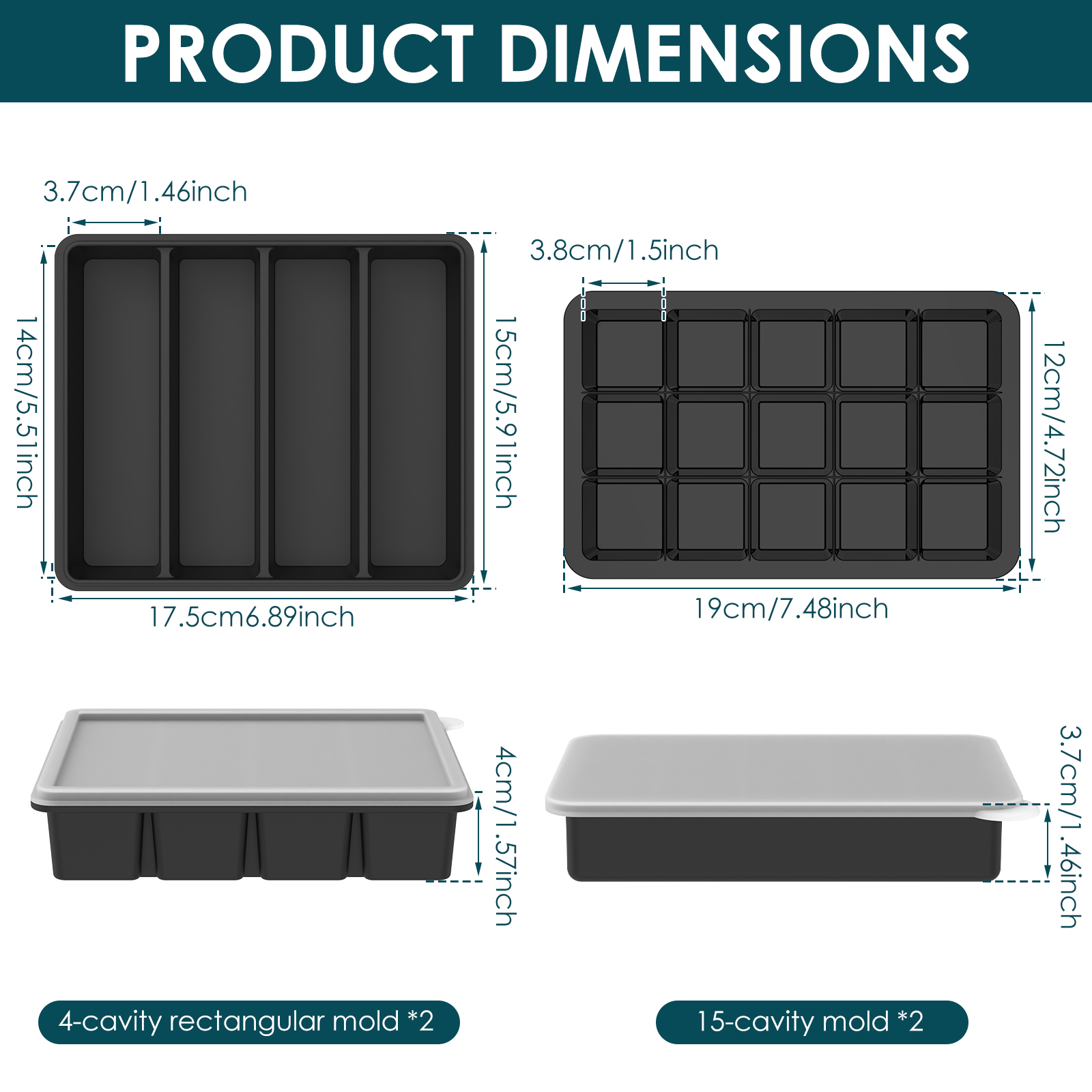 4 Pack Silicone Freezer Tray w - Serving Tray Mold review and price