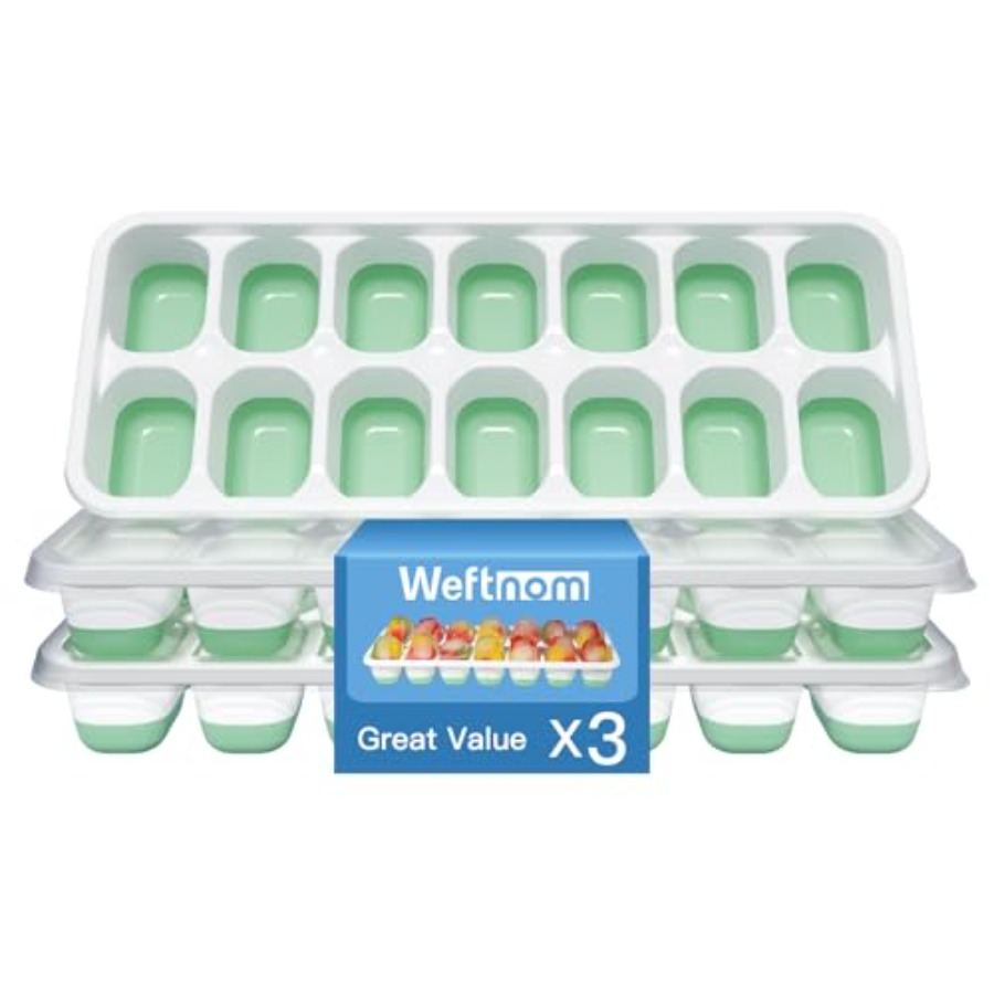 Ice Cube Tray with Lid, 3 Pack - Silicone Mold Tray review and price