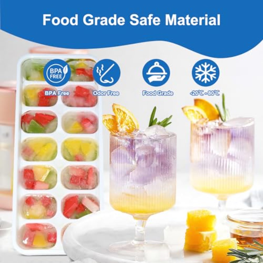 Ice Cube Tray with Lid, 3 Pack - Silicone Mold Tray review and price