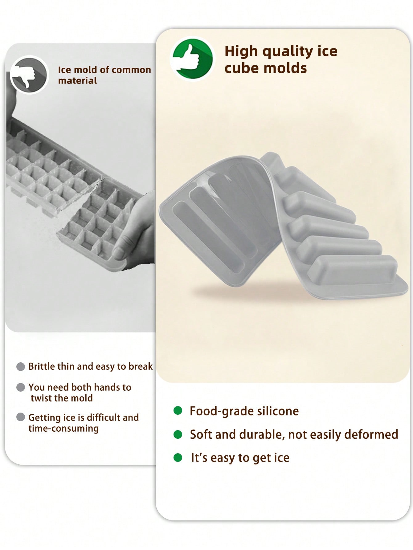1pc Multi-grid Ice Cube Mold,  - Silicone Mold Tray review and price