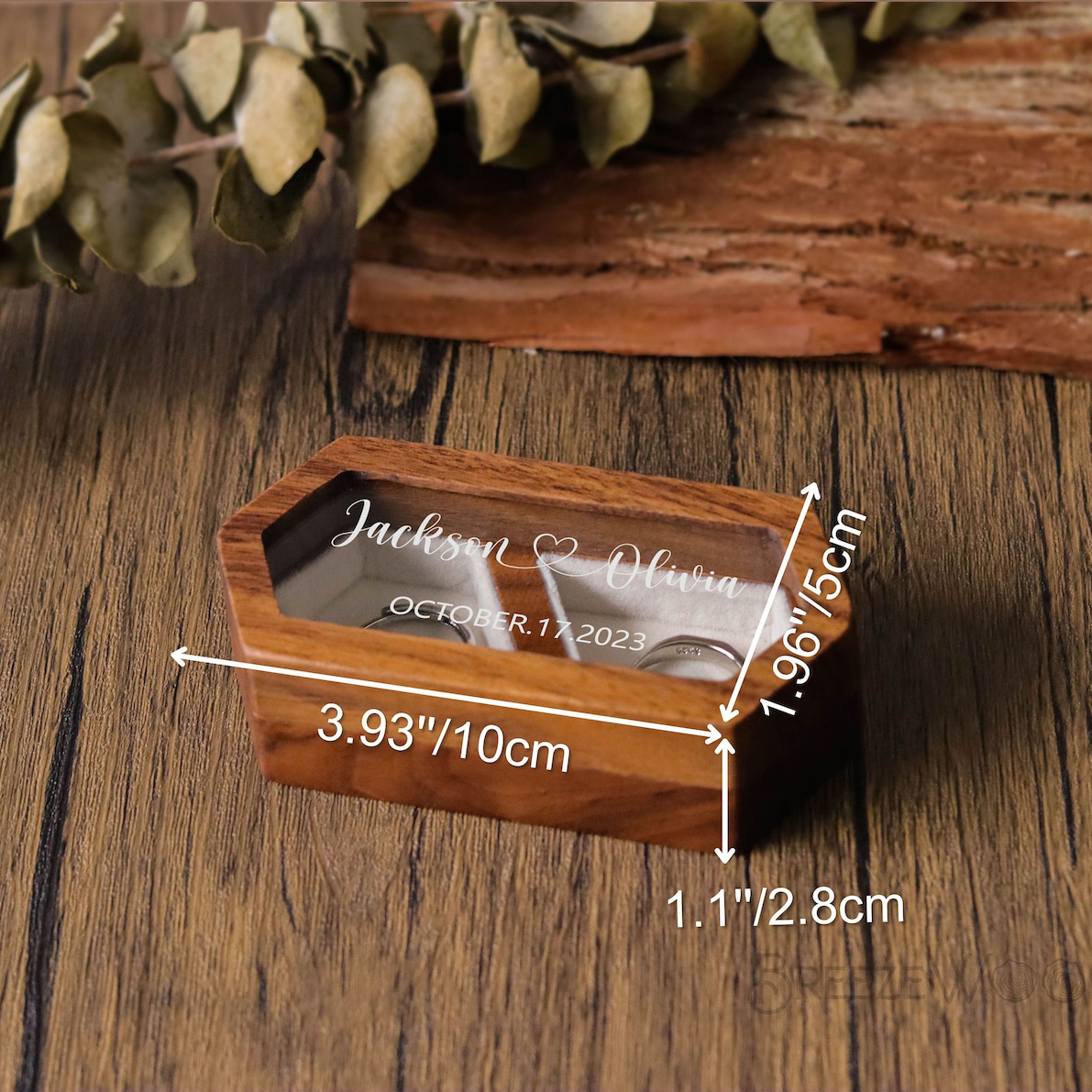 Personalized Wooden Ring Stora - Wood Ring Blank review and price