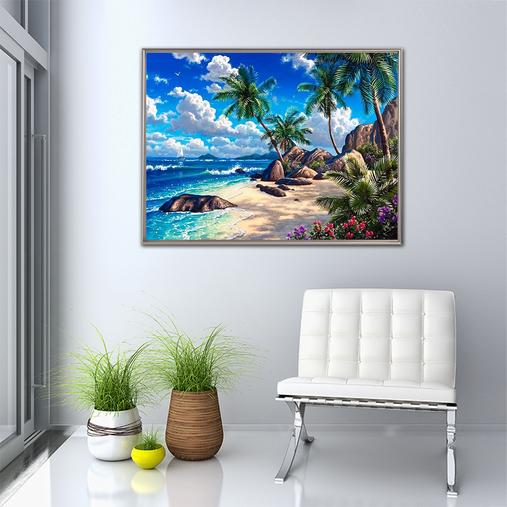 Diamond Embroidery Seaside Lan - Resin Craft For Beginners review and price