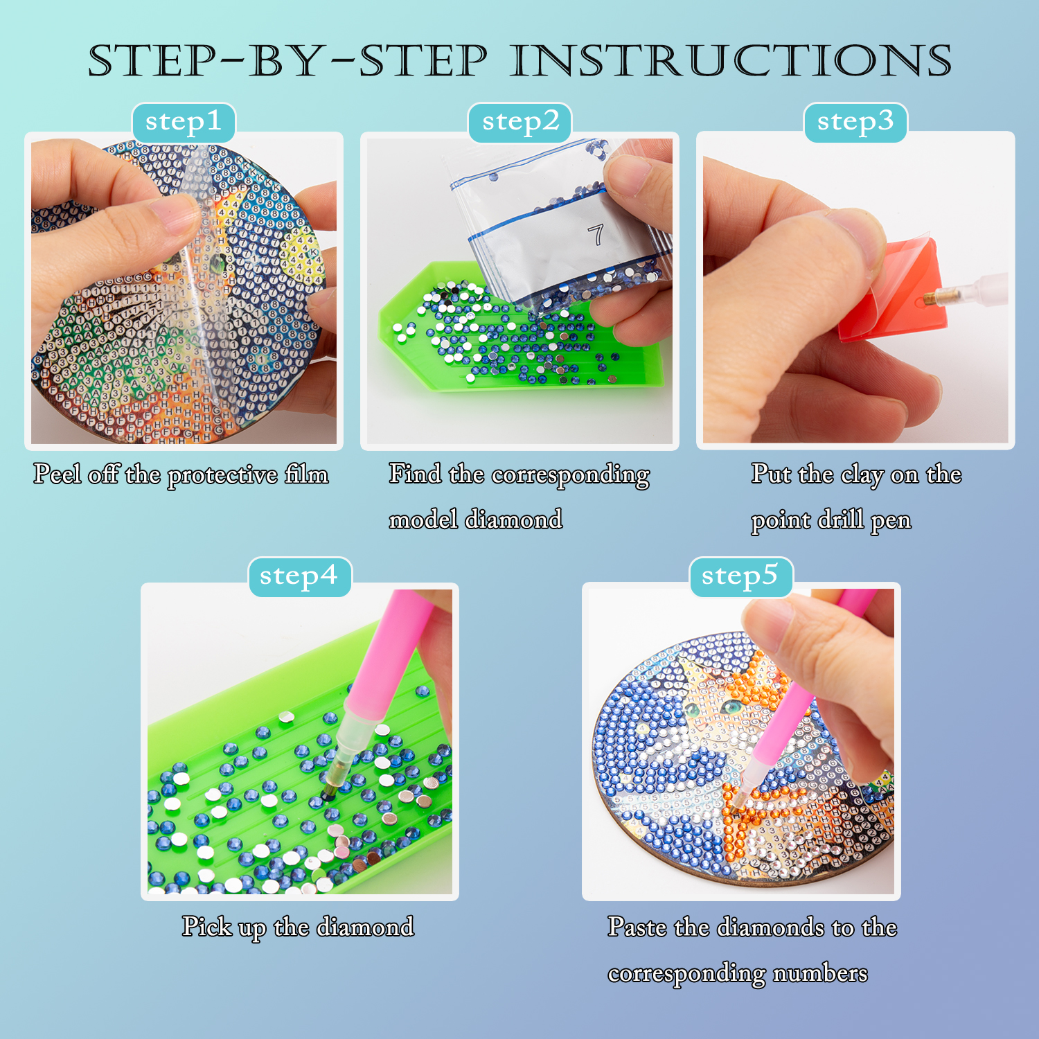 8 pieces/set of diamond painte - Resin Craft Kit review and price