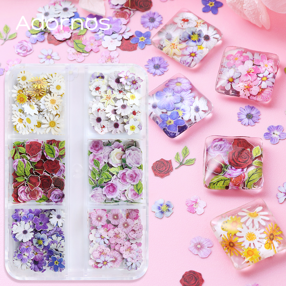 6 Grids Flowers Wood Pulp Chip - Resin Craft Ideas review and price