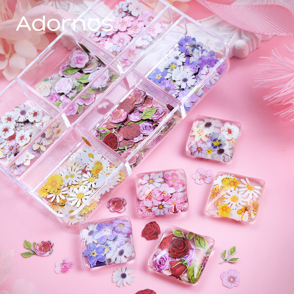 6 Grids Flowers Wood Pulp Chip - Resin Craft Ideas review and price