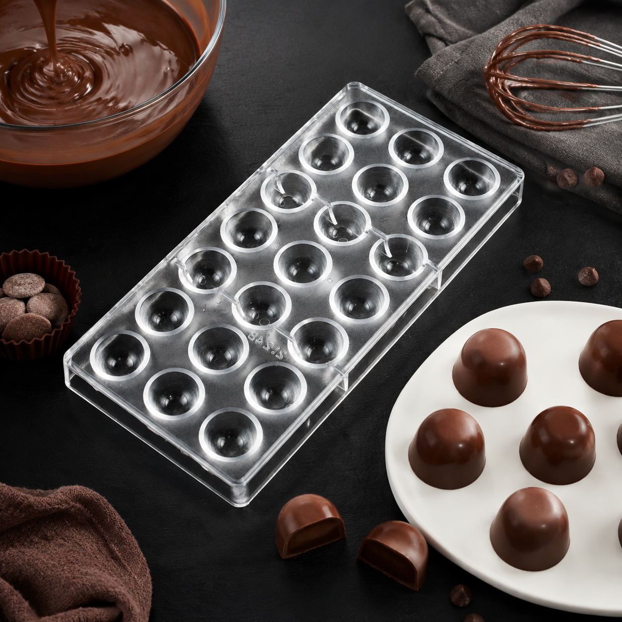 21 Cavity Dome Chocolate Mold  - Dome Mold Clear review and price
