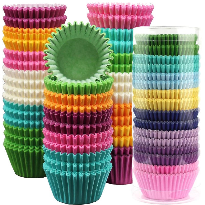 100pcs Mix Baking Cups Cupcake - Mixing Cup Silicone review and price