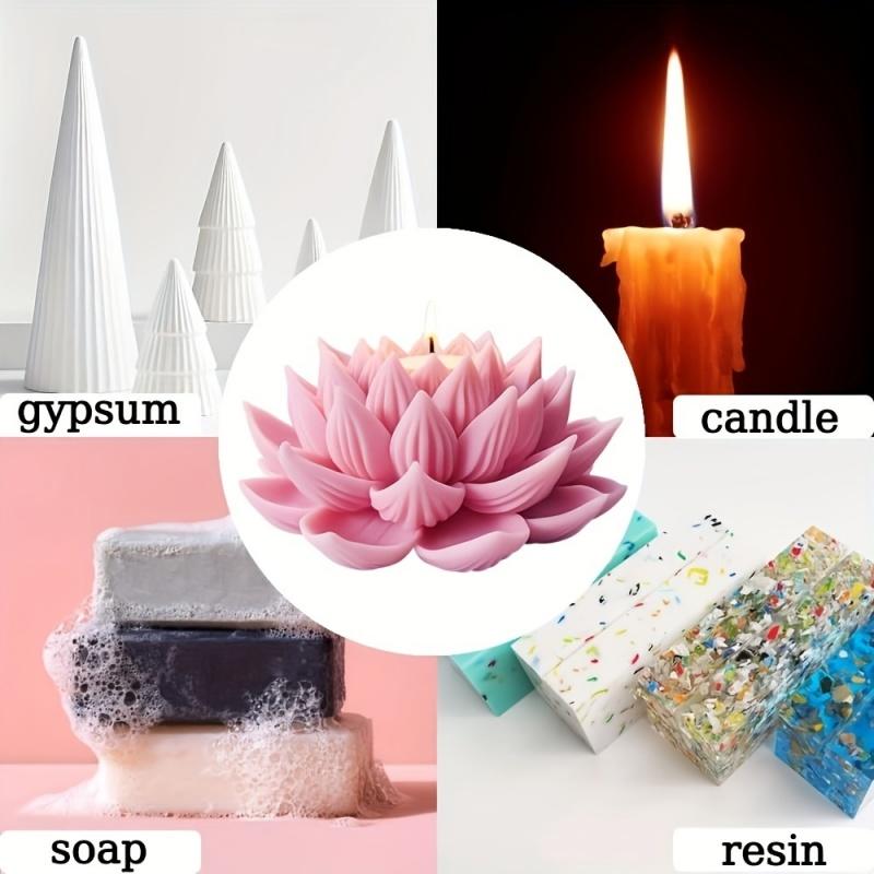 1PC Lotus Flower Candle Mold S - Resin Craft Ideas review and price