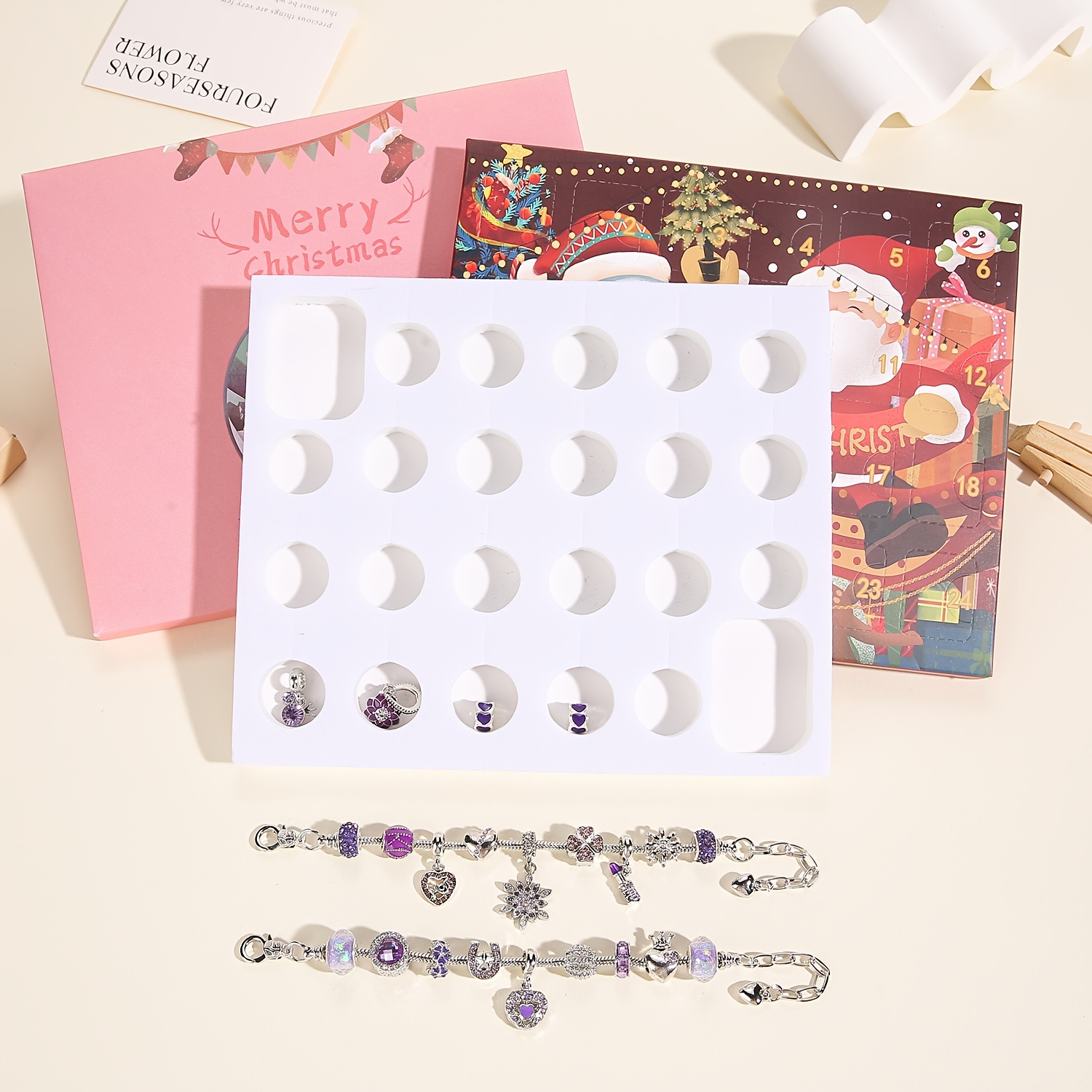 Christmas purple beads DIY jew - Resin Jewelry Kit review and price