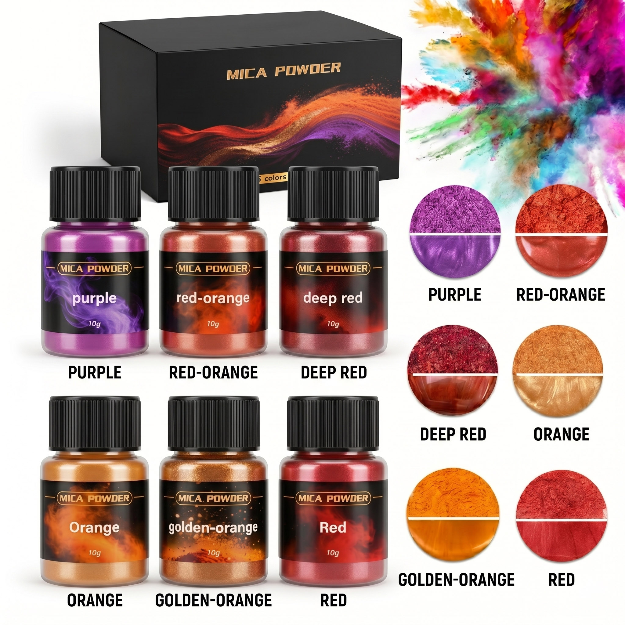 6Colors/Sets metallic powder p - Resin Pigment Set review and price