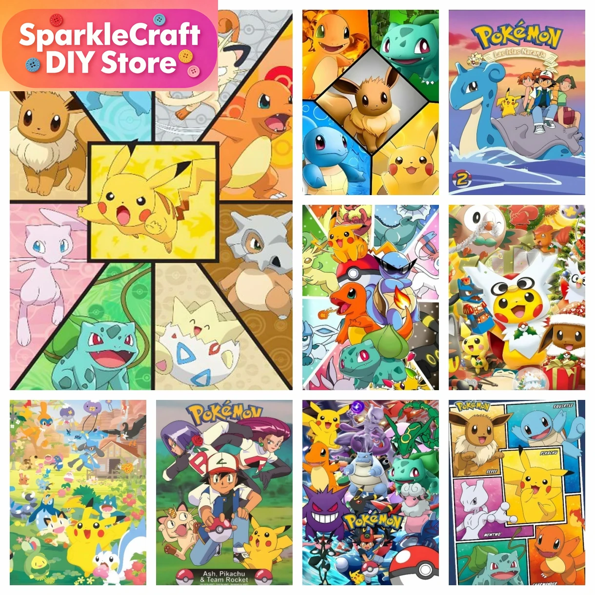 1pc frameless Cartoon Pokemon  - Resin Craft Kit review and price