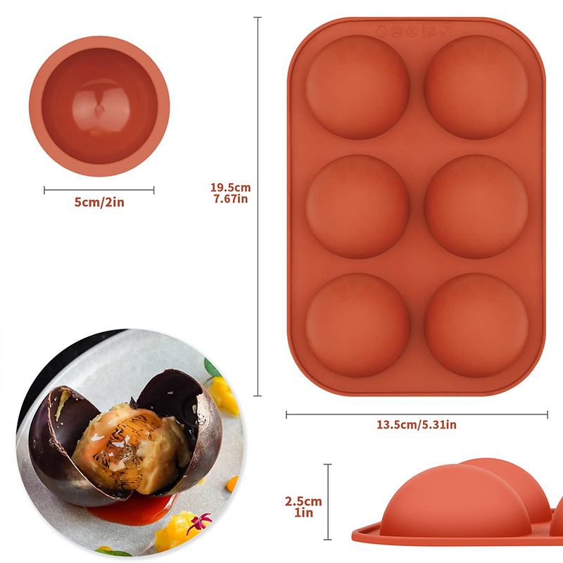 6 Cavities Semicircle Silicone - Coaster Mold Round review and price