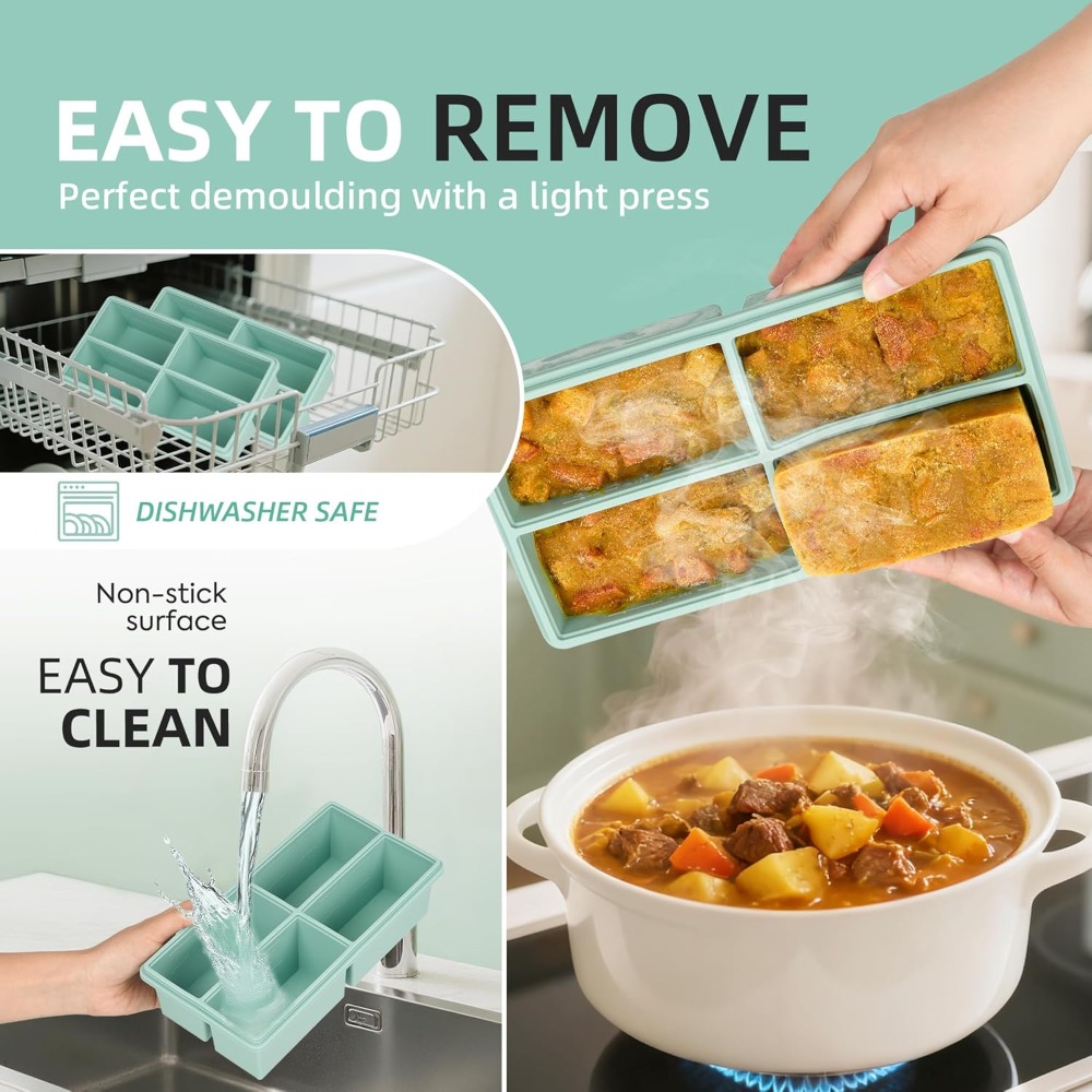 Silicone Freezer Trays with Li - Silicone Mold Tray review and price