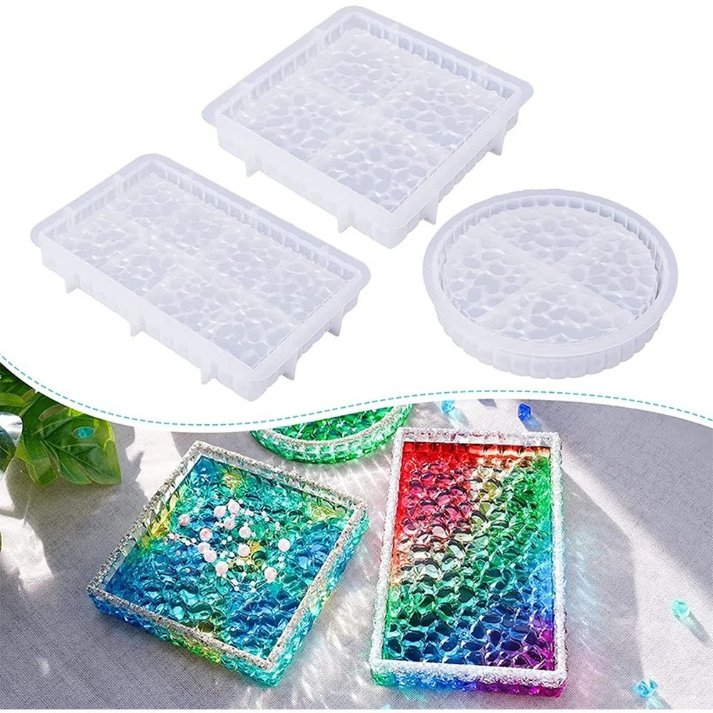 Ashtray Glass Crystal Texture  - Coaster Mold Round review and price