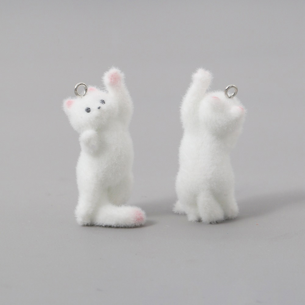 2pcs Flocking Little Cat Resin - Resin Craft Projects review and price